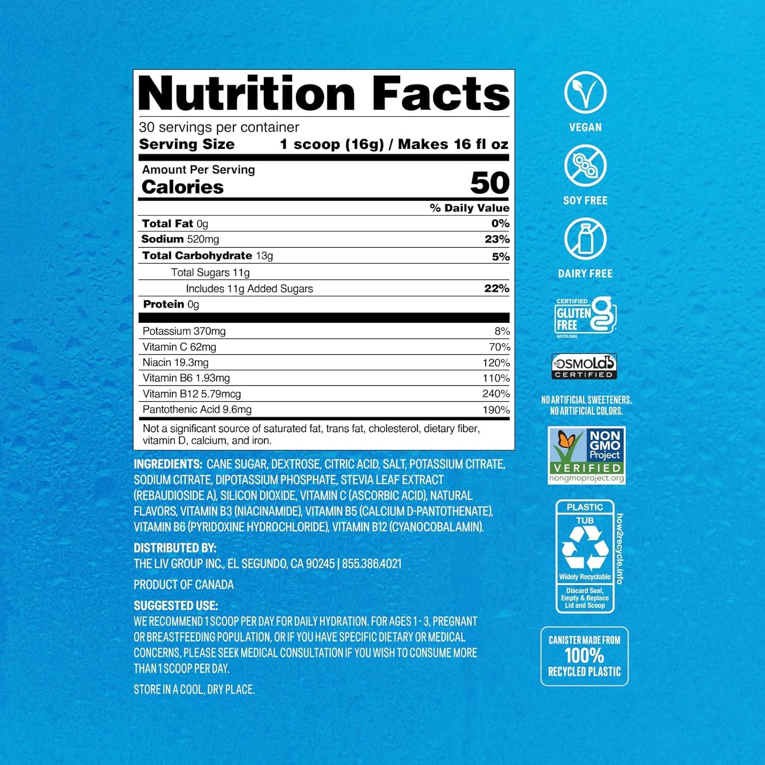 imageLiquid IV Hydration Multiplier Strawberry Electrolyte Powder Drink Mix 1 Tub 30 ServingsStrawberry