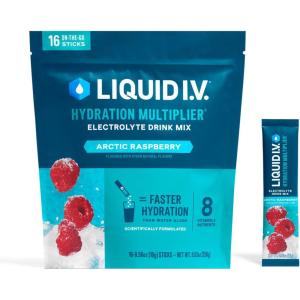 Liquid I.V.® Hydration Multiplier – Lemon Lime | Electrolyte Powder Drink Mix | 1 Pack (16 Servings)(Arctic Raspberry)
