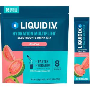 Liquid I.V.® Hydration Multiplier – Lemon Lime | Electrolyte Powder Drink Mix | 1 Pack (16 Servings)(Guava)