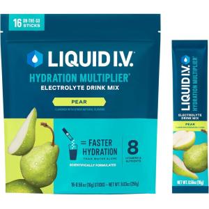 Liquid I.V.® Hydration Multiplier – Lemon Lime | Electrolyte Powder Drink Mix | 1 Pack (16 Servings)(Pear)