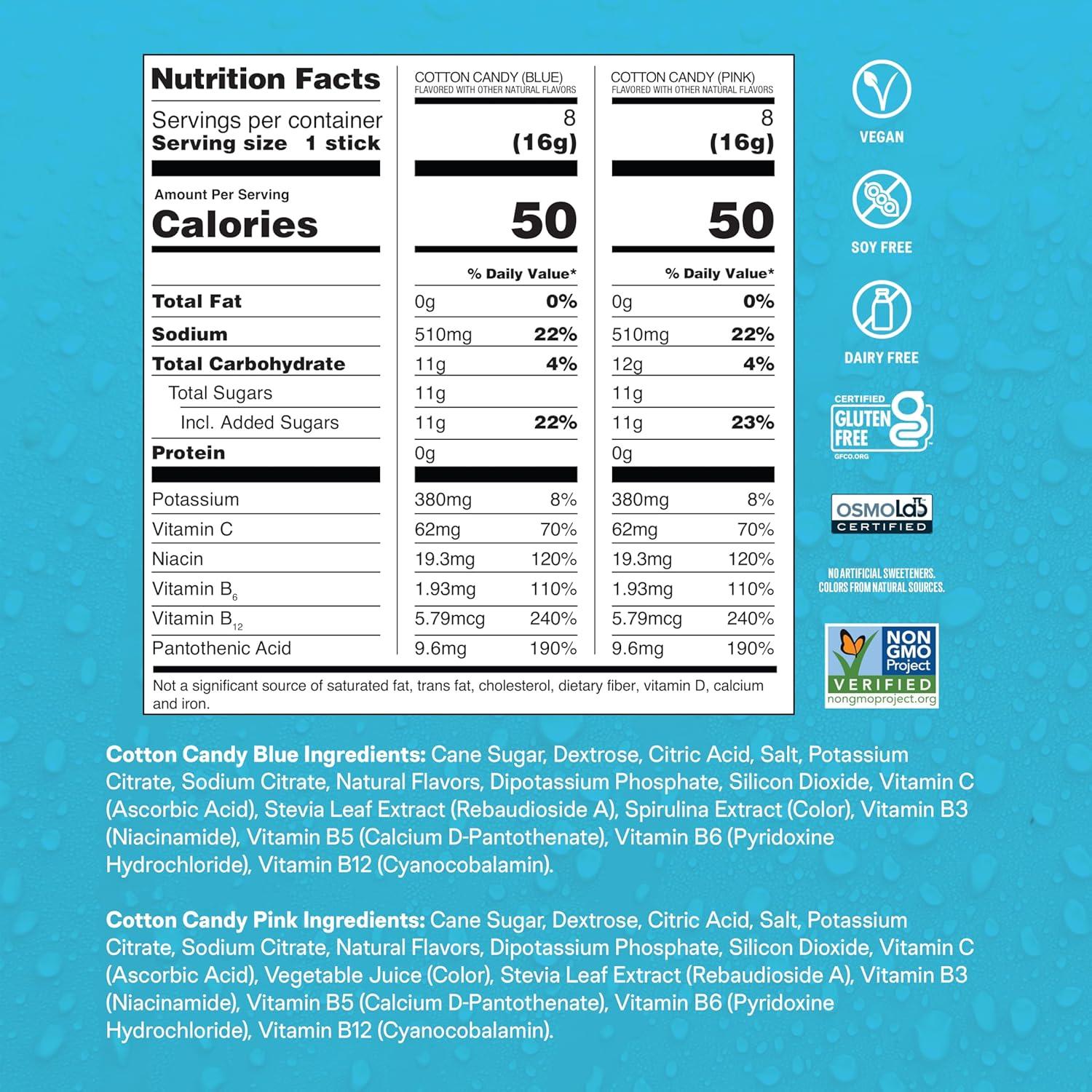 imageLiquid IV Hydration Multiplier Grapefruit Electrolyte Powder Drink Mix 1 Pack 16 ServingsCotton Candy