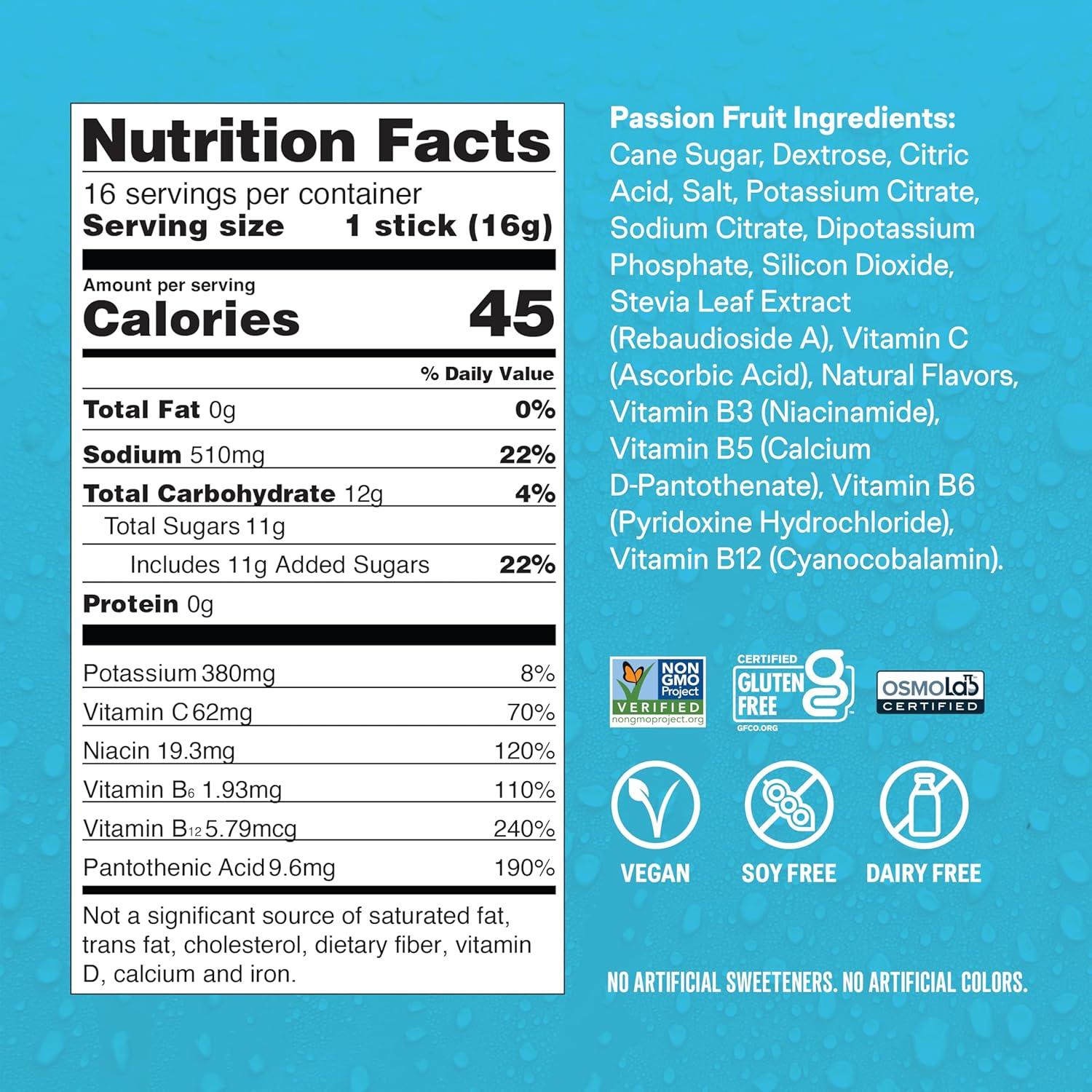 imageLiquid IV Hydration Multiplier Grapefruit Electrolyte Powder Drink Mix 1 Pack 16 ServingsPassion Fruit
