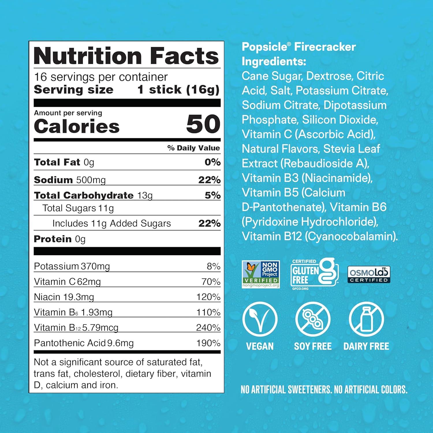 imageLiquid IV Hydration Multiplier Grapefruit Electrolyte Powder Drink Mix 1 Pack 16 ServingsPopsicle Firecracker