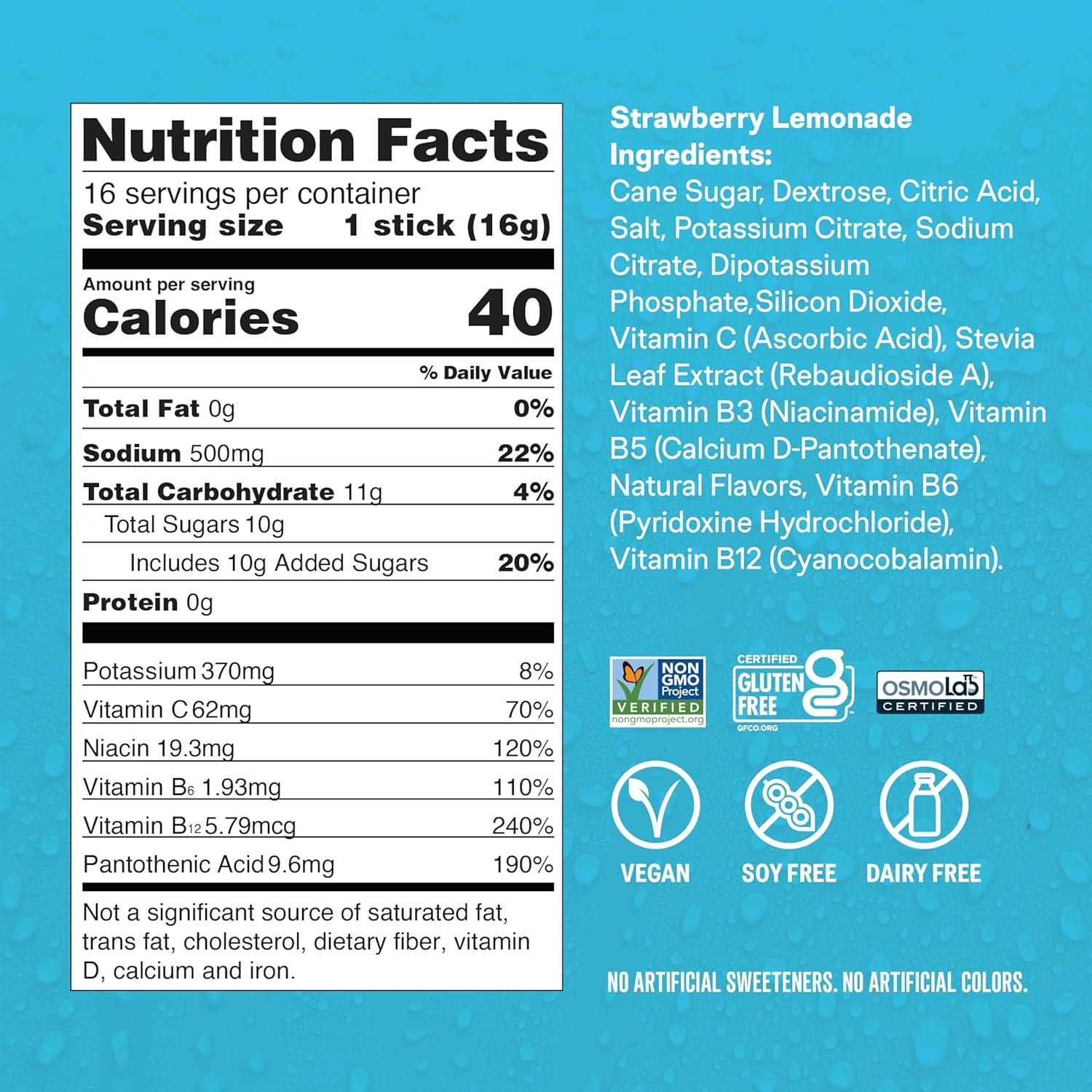 imageLiquid IV Hydration Multiplier Grapefruit Electrolyte Powder Drink Mix 1 Pack 16 ServingsStrawberry Lemonade
