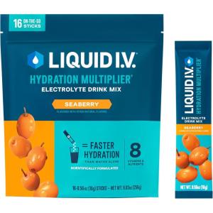 Liquid I.V.® Hydration Multiplier – Grapefruit | Electrolyte Powder Drink Mix | 1 Pack (16 Servings)(Seaberry)