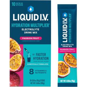 Liquid I.V.® Hydration Multiplier – Passion Fruit | Electrolyte Powder Drink Mix | 1 Pack (10 Servings)(0.9 Ounce (Pack of 10))